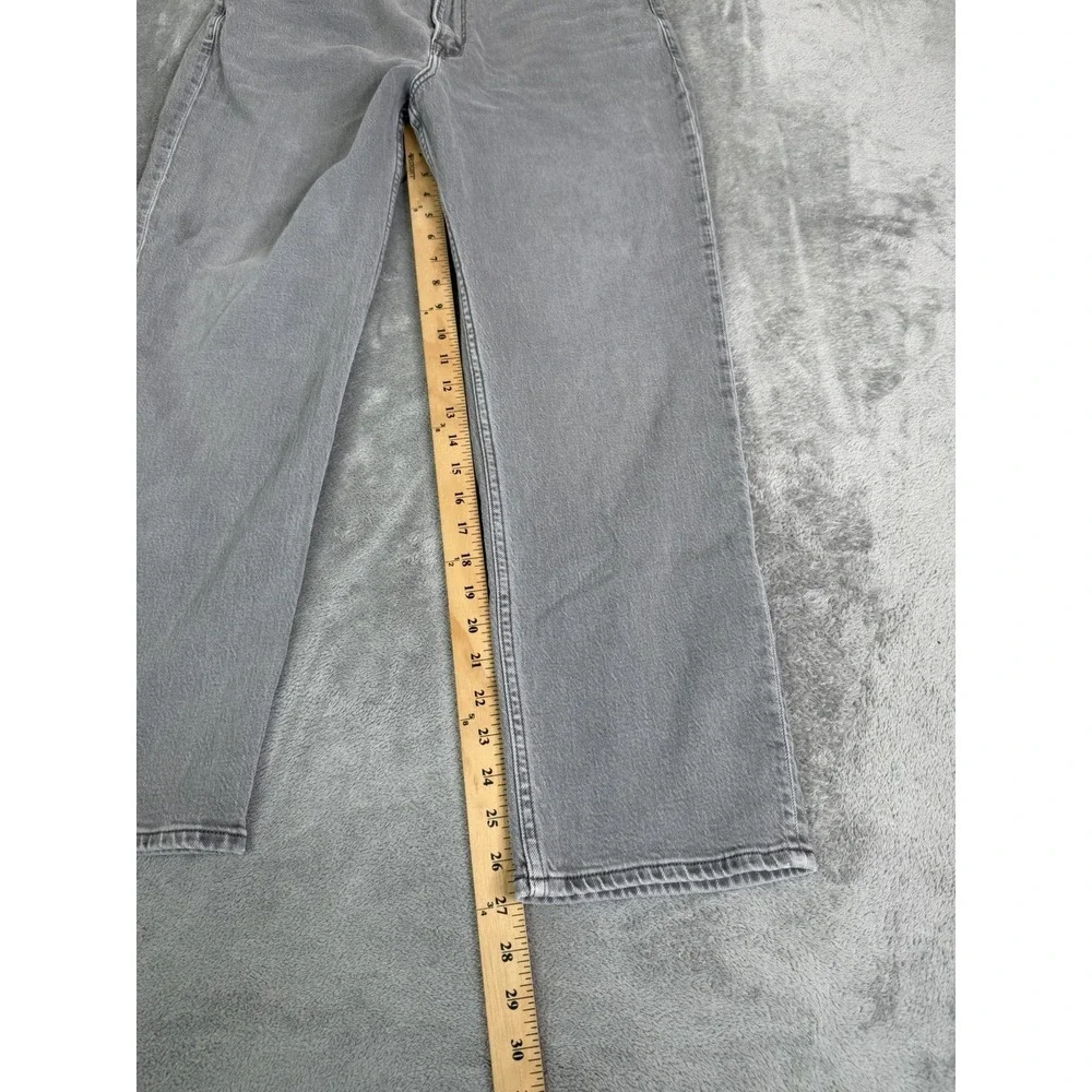 Abercrombie & Fitch The Ankle Straight High Rise Jeans Women's Size 33 Gray